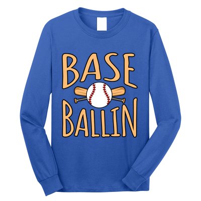 Baseball Ballin Sports Player Lover Coach Graphic Great Gift Long Sleeve Shirt