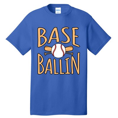 Baseball Ballin Sports Player Lover Coach Graphic Great Gift Tall T-Shirt