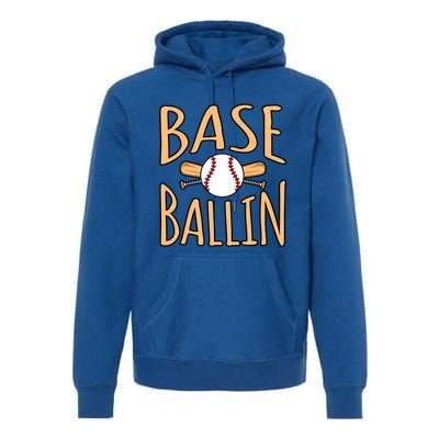 Baseball Ballin Sports Player Lover Coach Graphic Great Gift Premium Hoodie