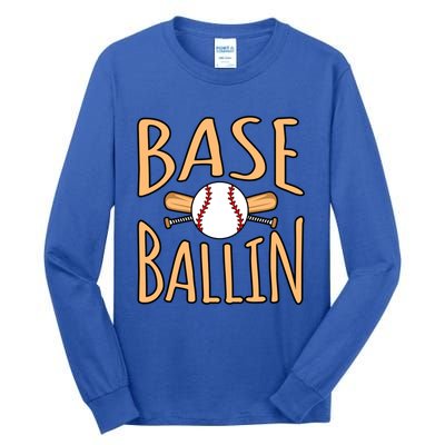 Baseball Ballin Sports Player Lover Coach Graphic Great Gift Tall Long Sleeve T-Shirt