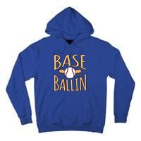 Baseball Ballin Sports Player Lover Coach Graphic Great Gift Tall Hoodie