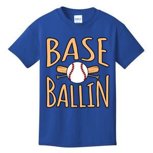 Baseball Ballin Sports Player Lover Coach Graphic Great Gift Kids T-Shirt