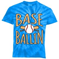 Baseball Ballin Sports Player Lover Coach Graphic Great Gift Kids Tie-Dye T-Shirt