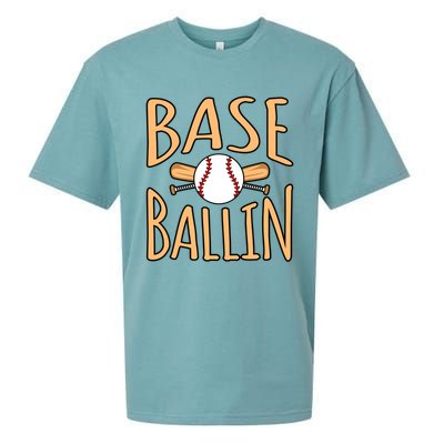 Baseball Ballin Sports Player Lover Coach Graphic Great Gift Sueded Cloud Jersey T-Shirt