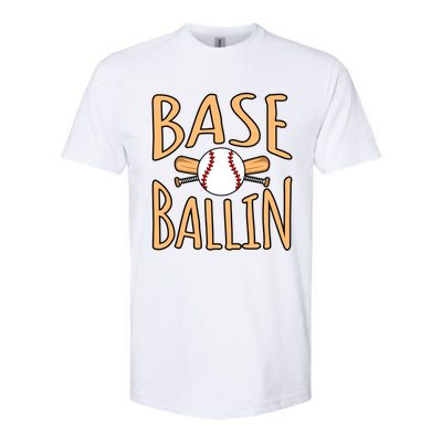 Baseball Ballin Sports Player Lover Coach Graphic Great Gift Softstyle CVC T-Shirt