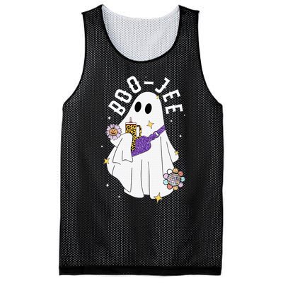 Boujee BooJee Spooky Season Cute Ghost Halloween Costume Mesh Reversible Basketball Jersey Tank