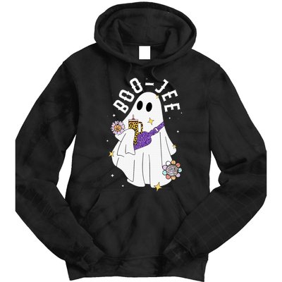 Boujee BooJee Spooky Season Cute Ghost Halloween Costume Tie Dye Hoodie