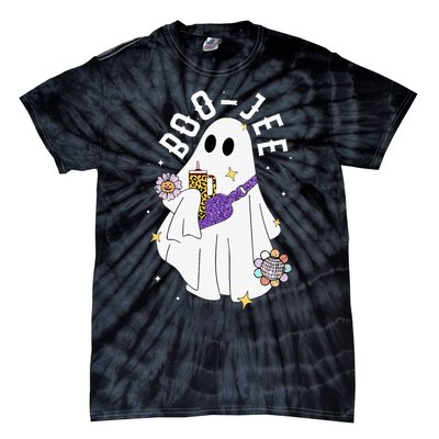 Boujee BooJee Spooky Season Cute Ghost Halloween Costume Tie-Dye T-Shirt