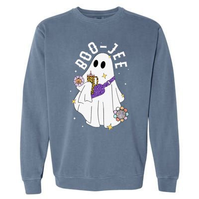 Boujee BooJee Spooky Season Cute Ghost Halloween Costume Garment-Dyed Sweatshirt