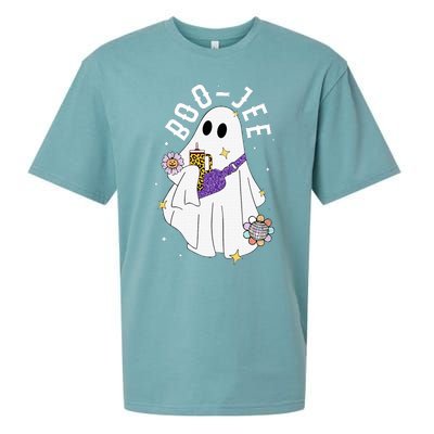 Boujee BooJee Spooky Season Cute Ghost Halloween Costume Sueded Cloud Jersey T-Shirt