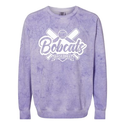 Bobcat Baseball Sport Baseball Colorblast Crewneck Sweatshirt