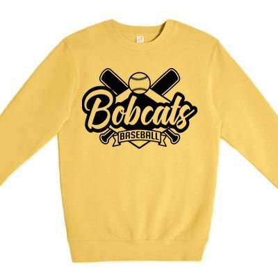 Bobcat Baseball Sport Baseball Premium Crewneck Sweatshirt