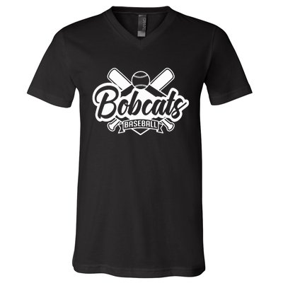 Bobcat Baseball Sport Baseball V-Neck T-Shirt