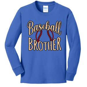 Baseball Brother Sports Player Lover Coach Graphic Gift Kids Long Sleeve Shirt