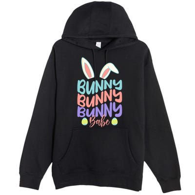 Bunny Babe Sweet Rabbit Design Clothes Gift Funny Gift Premium Pullover Hoodie