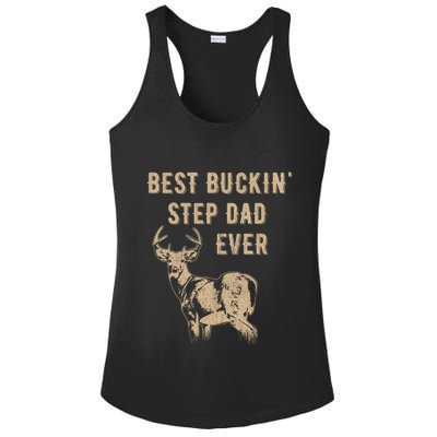 Best Buckin Stepdad Ever Deer Hunter FatherS Day Gift Ladies PosiCharge Competitor Racerback Tank