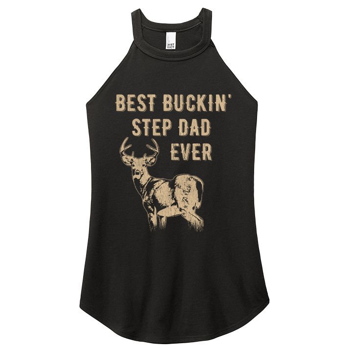 Best Buckin Stepdad Ever Deer Hunter FatherS Day Gift Women's Perfect Tri Rocker Tank