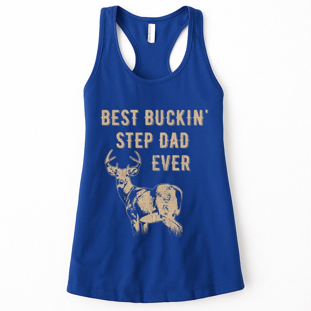 Best Buckin Stepdad Ever Deer Hunter FatherS Day Gift Womens Tank Top