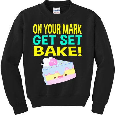 British Baking Show Gifts Baking Get Set Bake Off Kids Sweatshirt