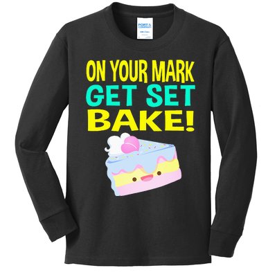 British Baking Show Gifts Baking Get Set Bake Off Kids Long Sleeve Shirt