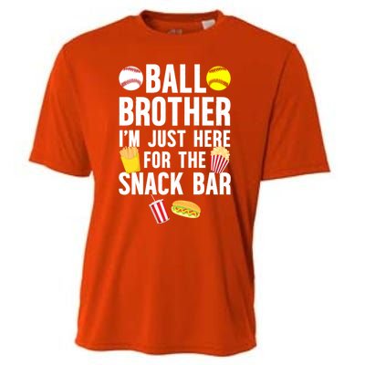 Ball Brother Snack Bar Baseball Softball Brother Gift Cooling Performance Crew T-Shirt