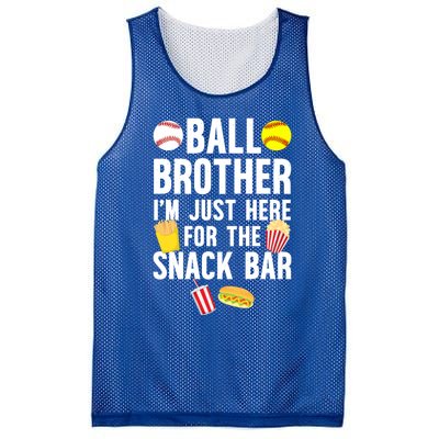 Ball Brother Snack Bar Baseball Softball Brother Gift Mesh Reversible Basketball Jersey Tank