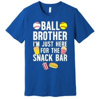 Ball Brother Snack Bar Baseball Softball Brother Gift Premium T-Shirt