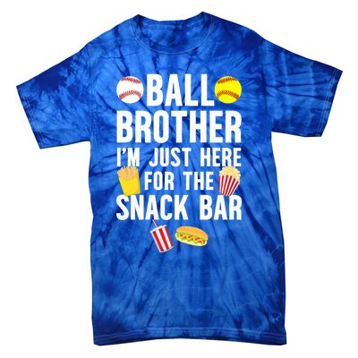 Ball Brother Snack Bar Baseball Softball Brother Gift Tie-Dye T-Shirt