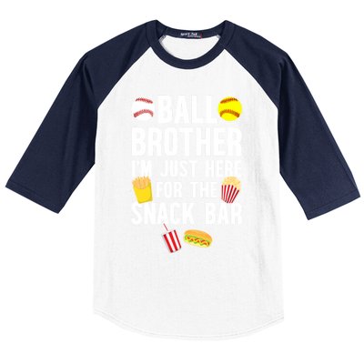 Ball Brother Snack Bar Baseball Softball Brother Gift Baseball Sleeve Shirt