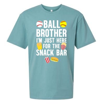 Ball Brother Snack Bar Baseball Softball Brother Gift Sueded Cloud Jersey T-Shirt