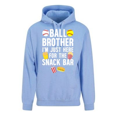 Ball Brother Snack Bar Baseball Softball Brother Gift Unisex Surf Hoodie