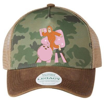 Bigfoot Bowling Sasquatch Funny Legacy Tie Dye Trucker Hat