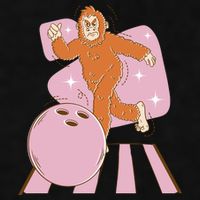 Bigfoot Bowling Sasquatch Funny Ladies PosiCharge Tri-Blend Wicking Tank