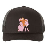 Bigfoot Bowling Sasquatch Funny Yupoong Adult 5-Panel Trucker Hat