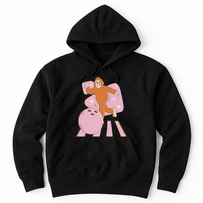 Bigfoot Bowling Sasquatch Funny Hoodie