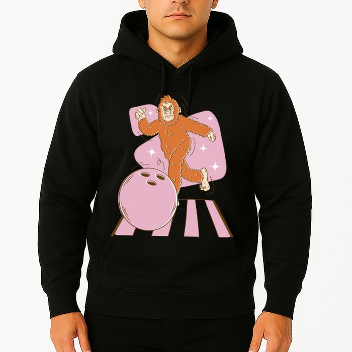 Bigfoot Bowling Sasquatch Funny Hoodie