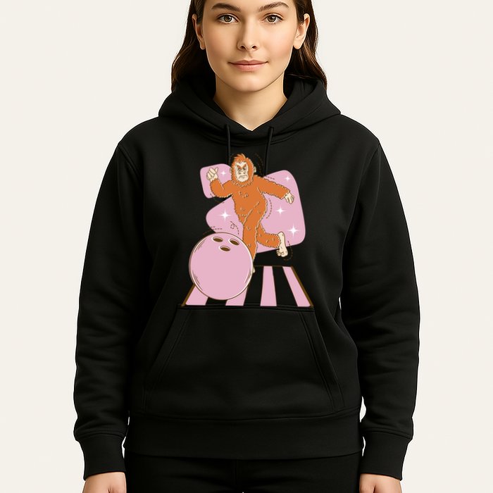 Bigfoot Bowling Sasquatch Funny Hoodie
