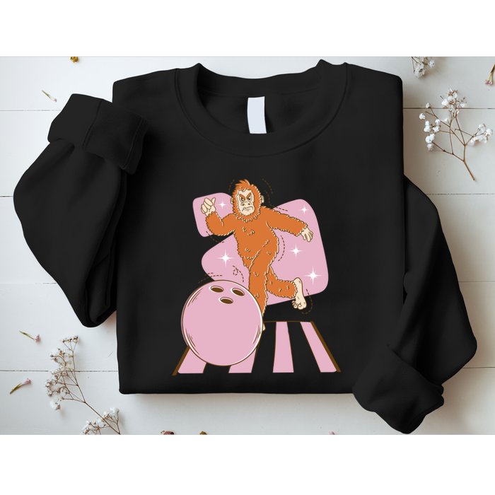 Bigfoot Bowling Sasquatch Funny Sweatshirt