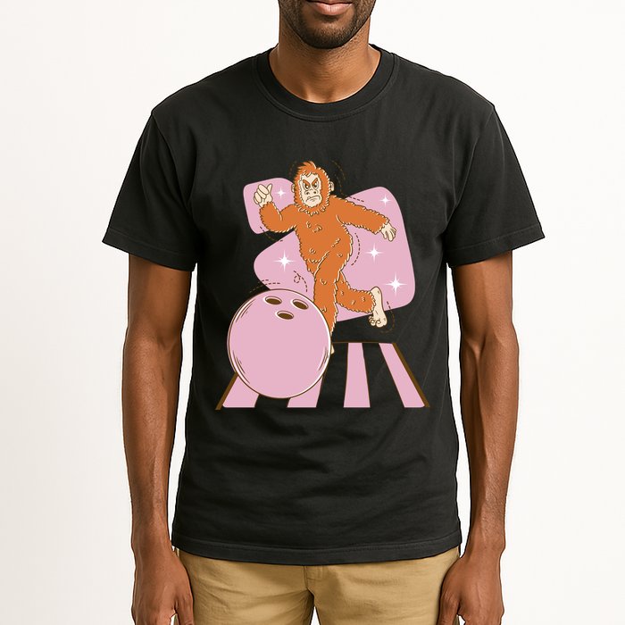 Bigfoot Bowling Sasquatch Funny Tall T-Shirt