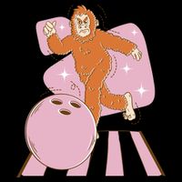 Bigfoot Bowling Sasquatch Funny Tall T-Shirt