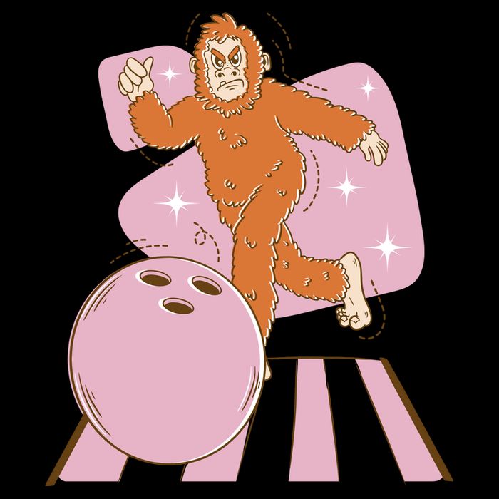 Bigfoot Bowling Sasquatch Funny Tall T-Shirt