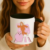 Bigfoot Bowling Sasquatch Funny Coffee Mug