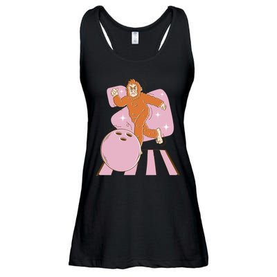 Bigfoot Bowling Sasquatch Funny Ladies Essential Flowy Tank