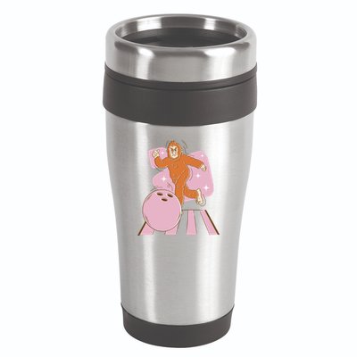 Bigfoot Bowling Sasquatch Funny 16oz Travel Tumbler