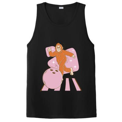 Bigfoot Bowling Sasquatch Funny PosiCharge Competitor Tank