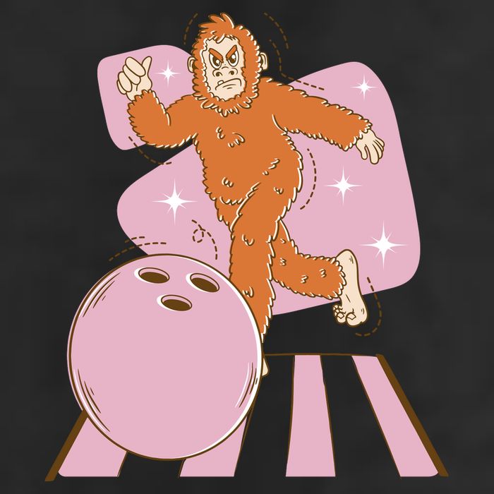 Bigfoot Bowling Sasquatch Funny Trucker Hat