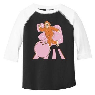 Bigfoot Bowling Sasquatch Funny Toddler Fine Jersey T-Shirt