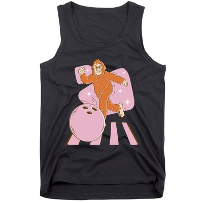 Bigfoot Bowling Sasquatch Funny Tank Top