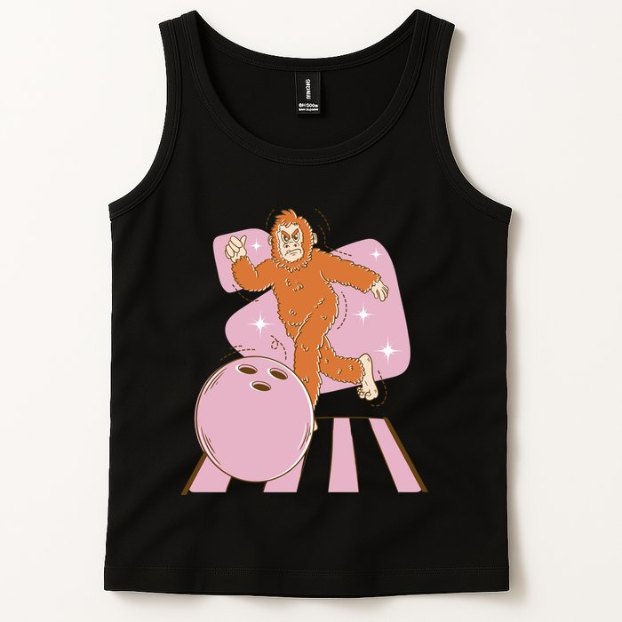 Bigfoot Bowling Sasquatch Funny Tank Top