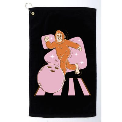 Bigfoot Bowling Sasquatch Funny Golf Towel